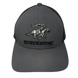 Winchester Snapback Trucker Cap Gray One Size Adjustable Mesh Back 6 Panel